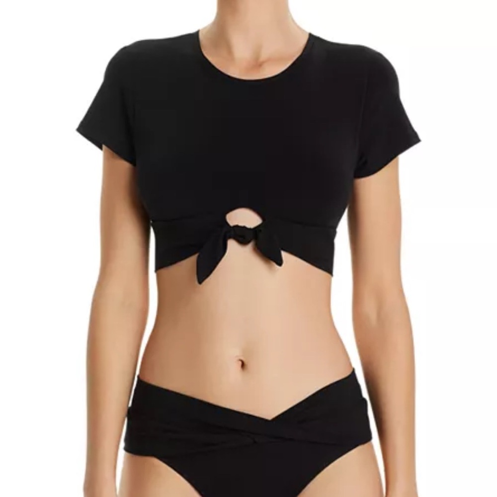 Black Tie-Front Bikini